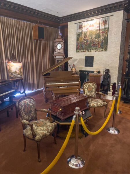 Self-playing musical instruments inside the Bayernhof Museum in Allegheny County PA