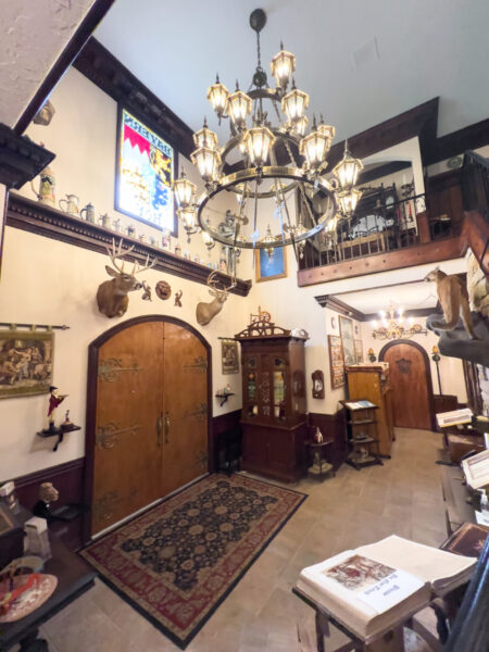 A Bavarian inspired entryway at the Bayernhof Museum in O'Hara Township PA 