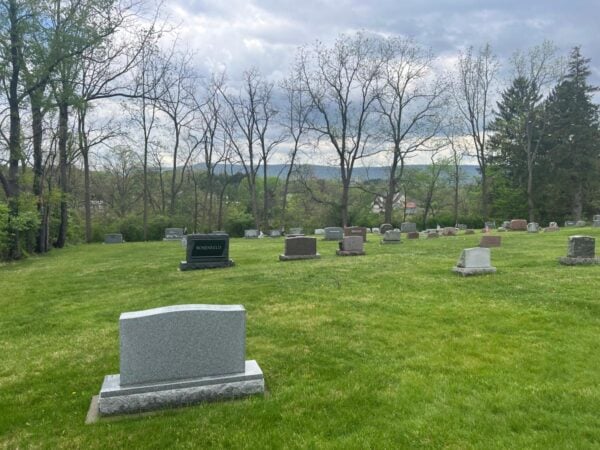 View from the grave of Joe Paterno in Centre County Pennsylvania
