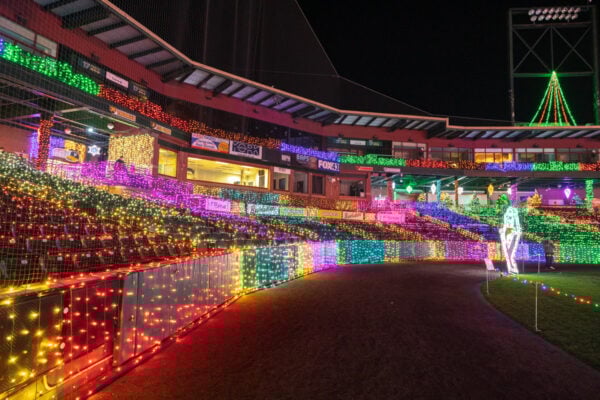 View of Bright Night lights from field level
