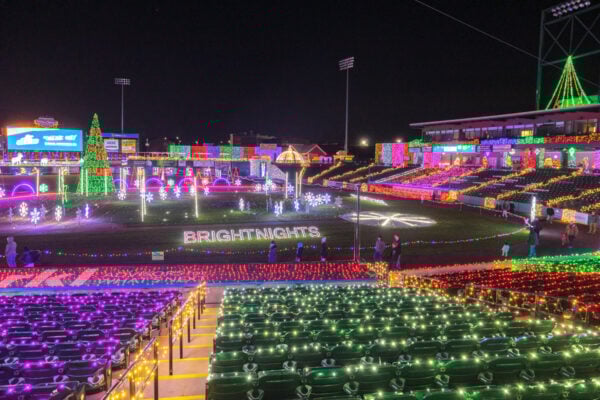 Looking out over the Christmas lights at Bright Nights in York PA