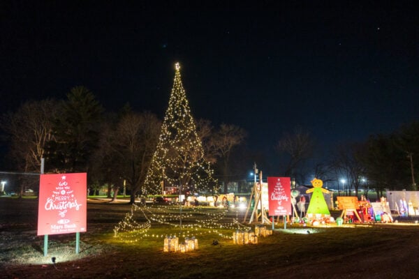 Holiday display at Christmas in the Park in Grove City Pennsylvania