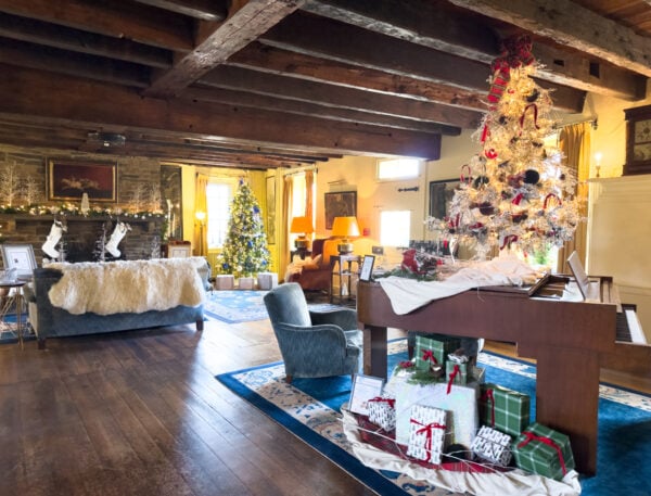 Christmas decorations seen during the Festival of Trees at the Pearl S Buck House in Bucks County PA