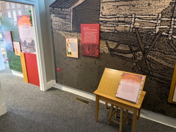 Signs inside the Children of Gettysburg 1863 Museum in PA