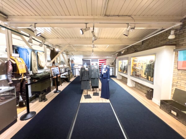 Military items on display at the Indiana County Historical Society Museum in Indiana PA