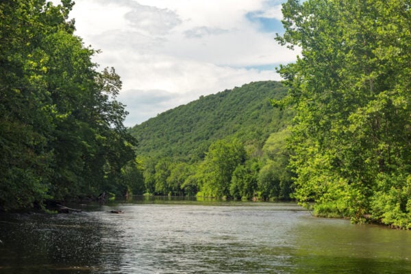 The Raystown Branch of the Juniata River passing through Warriors Path State Park in Pennsylvania