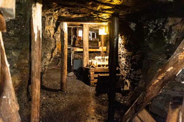 Small underground passageway inside the Brooks Coal Mine Tour in Scranton, PA