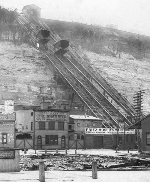 Historic photo of the Monongahela Incline in Pittsburgh PA