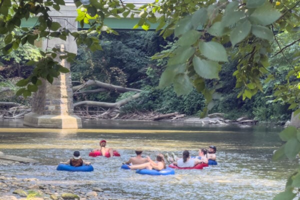 People tubing at Sickman's Mill in Lancaster County PA