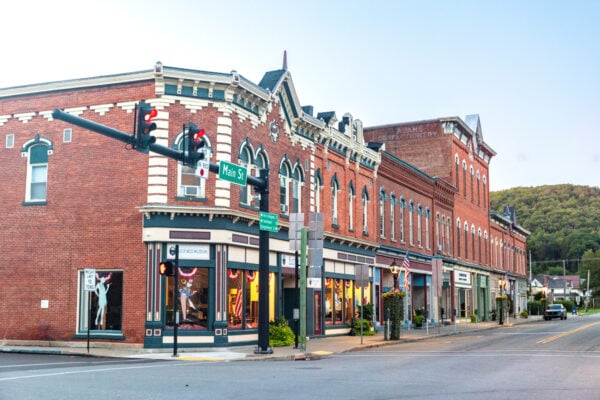 Buildings in downtown Coudersport, PA