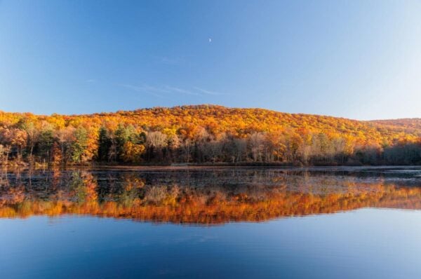 Fall colors at Laurel Lake in Pine Grove Furnace State Park in Cumberland County PA